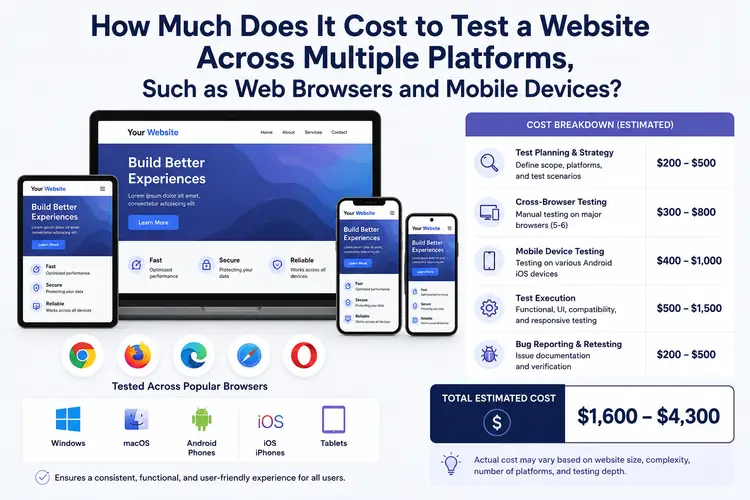 How Much Does It Cost to Test a Website Across Multiple Platforms, Such as Web Browsers and Mobile Devices?