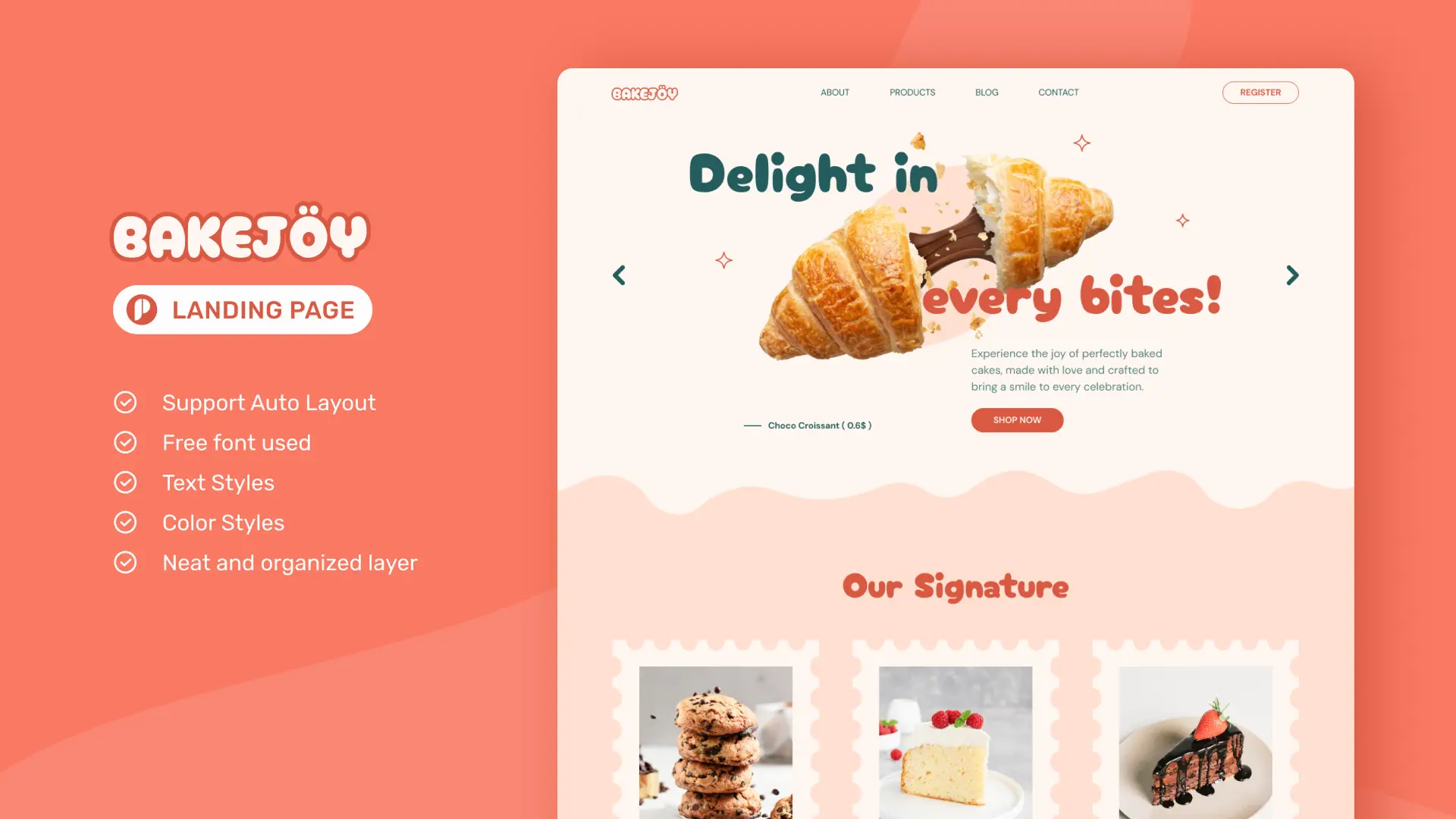 Best Svelte templates for bakeries | BAKEJÖY - SvelteKit website templates